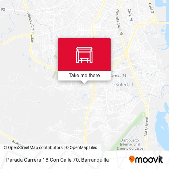 Mapa de Parada Carrera 18 Con Calle 70