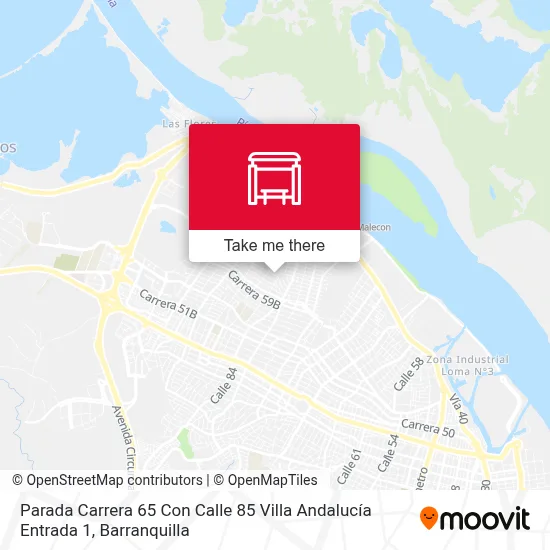 Mapa de Parada Carrera 65 Con Calle 85 Villa Andalucía Entrada 1