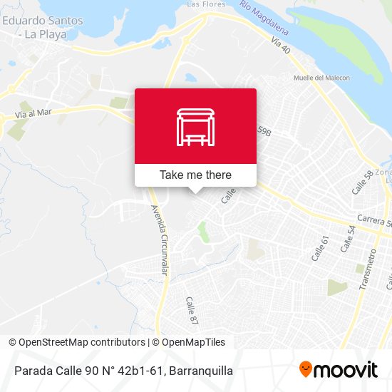 Mapa de Parada Calle 90 N° 42b1-61