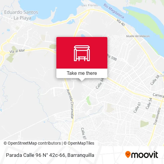 Mapa de Parada Calle 96 N° 42c-66