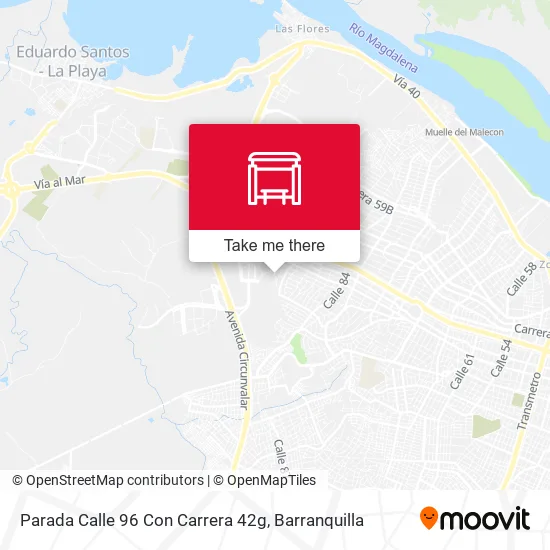 Mapa de Parada Calle 96 Con Carrera 42g