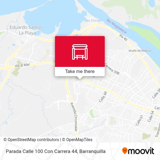 Mapa de Parada Calle 100 Con Carrera 44