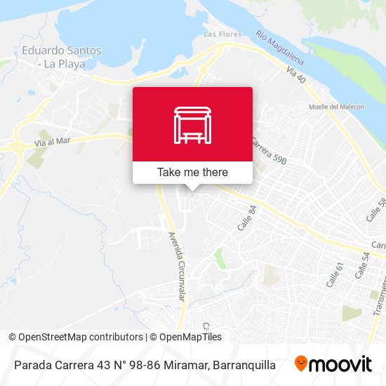Parada Carrera 43 N° 98-86 Miramar map