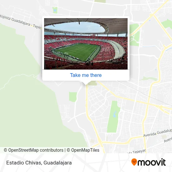Estadio Chivas map