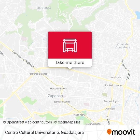 Mapa de Centro Cultural Universitario