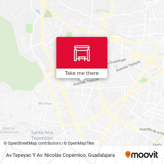 Mapa de Av.Tepeyac Y Av. Nicolás Copérnico