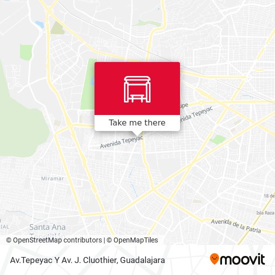 Mapa de Av.Tepeyac Y Av. J. Cluothier