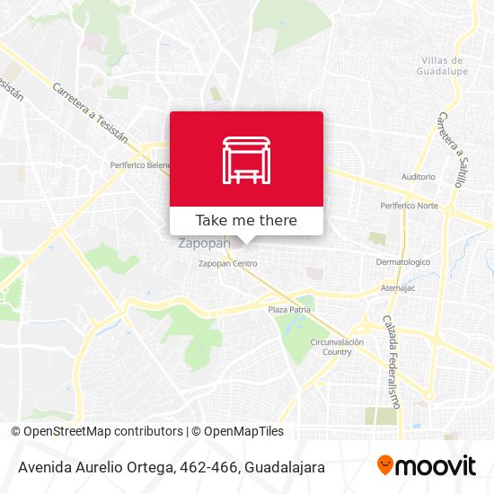 Mapa de Avenida Aurelio Ortega, 462-466