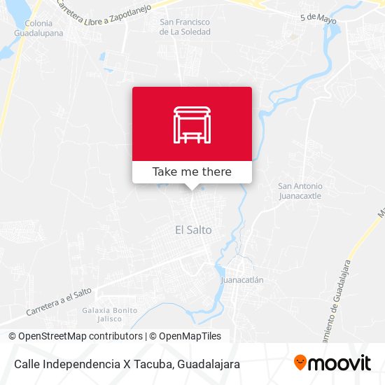Calle Independencia X Tacuba map