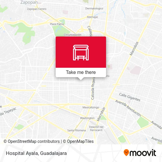 Hospital Ayala map