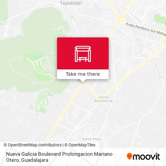 Nueva Galicia Boulevard Prolongacion Mariano Otero map