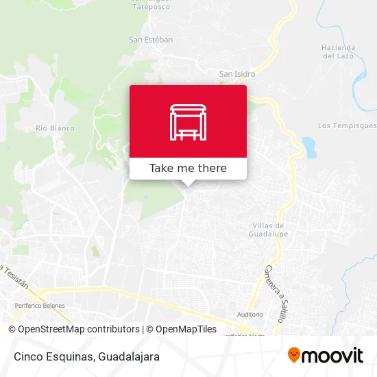 Cinco Esquinas map