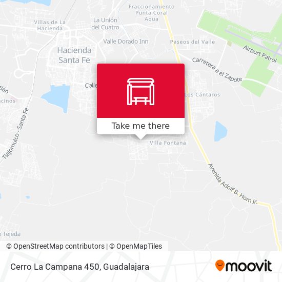 Cerro La Campana 450 map