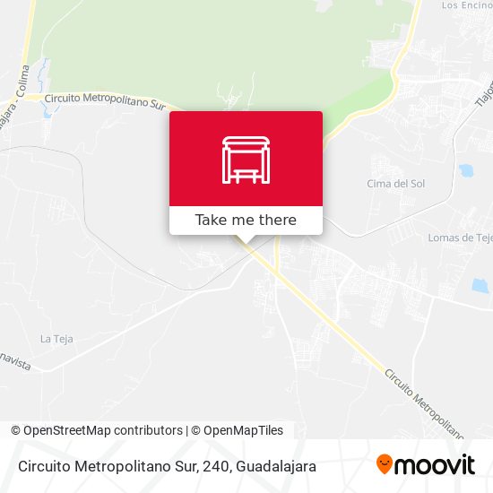Mapa de Circuito Metropolitano Sur, 240