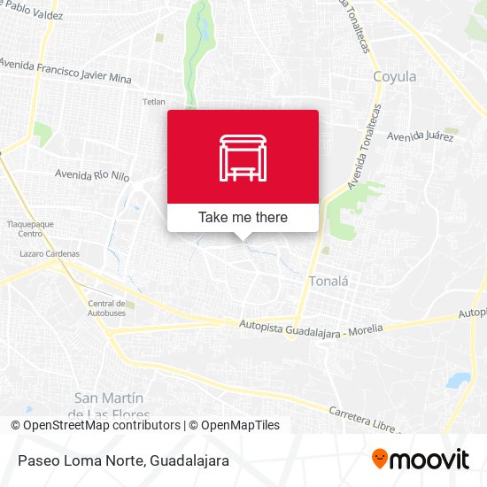 Mapa de Paseo Loma Norte