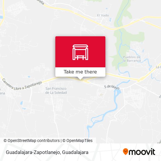 Guadalajara-Zapotlanejo map