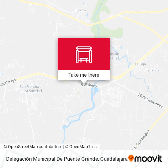Mapa de Delegación Municipal De Puente Grande