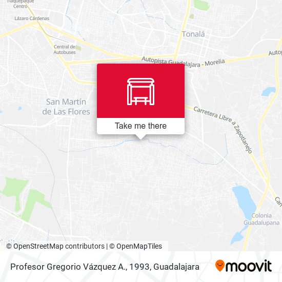 Profesor Gregorio Vázquez A., 1993 map