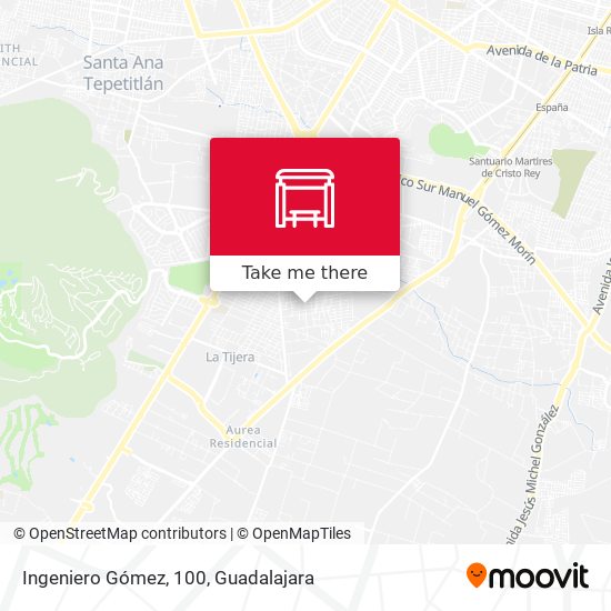 Mapa de Ingeniero Gómez, 100
