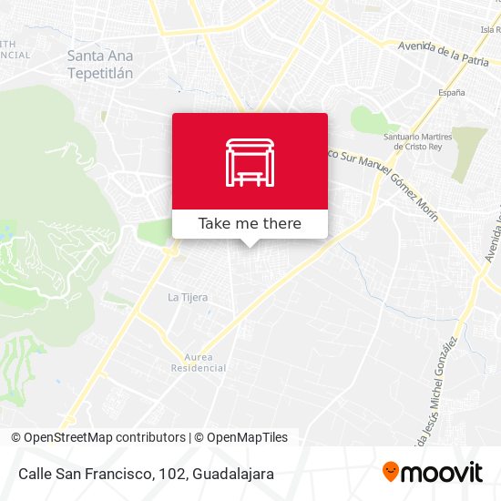 Calle San Francisco, 102 map