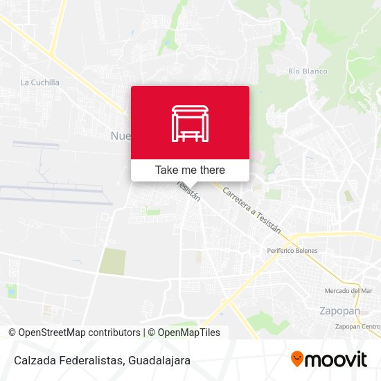 Calzada Federalistas map