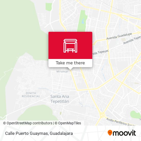 Calle Puerto Guaymas map
