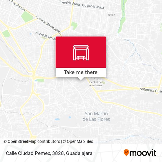 Mapa de Calle Ciudad Pemex, 3828