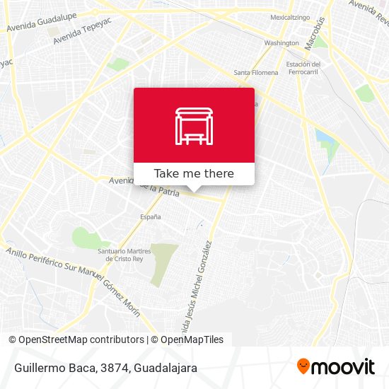 Guillermo Baca, 3874 map