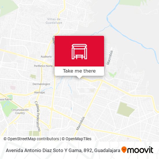 Mapa de Avenida Antonio Diaz Soto Y Gama, 892
