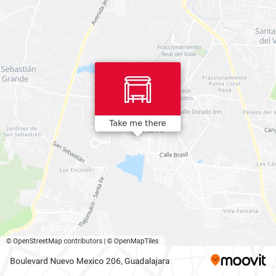 Boulevard Nuevo Mexico 206 map
