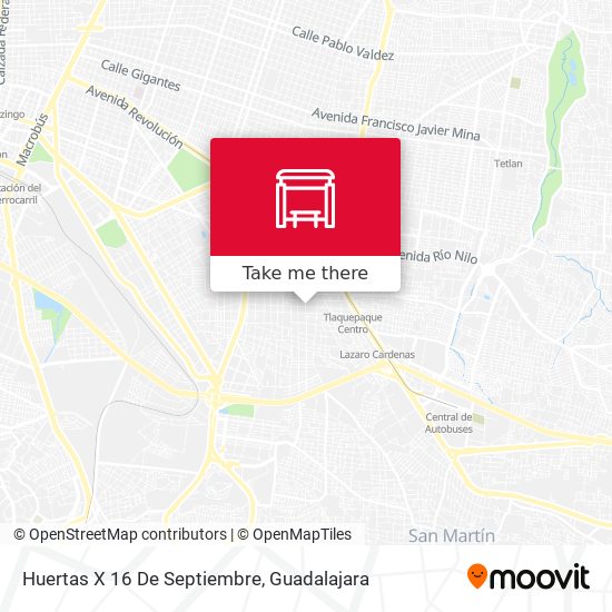 Huertas X 16 De Septiembre map