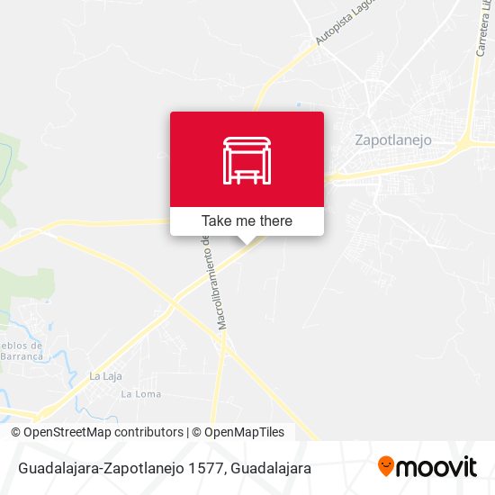 Guadalajara-Zapotlanejo 1577 map