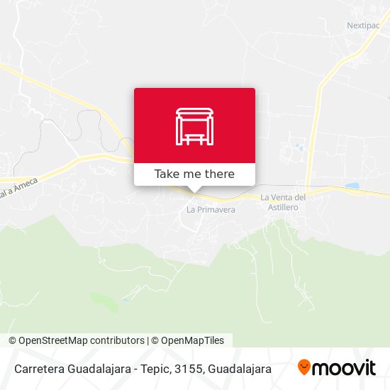 Mapa de Carretera Guadalajara - Tepic, 3155