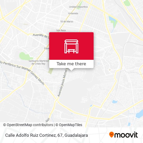 Calle Adolfo Ruiz Cortinez, 67 map