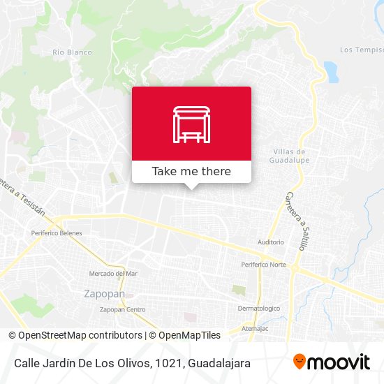 Mapa de Calle Jardín De Los Olivos, 1021