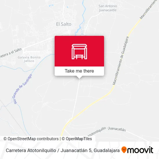 Carretera Atotonilquillo / Juanacatlán 5 map