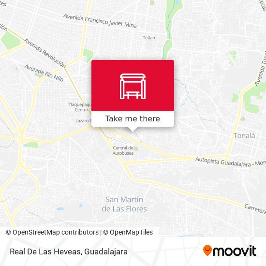 Mapa de Real De Las Heveas