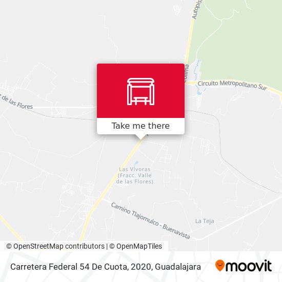 Mapa de Carretera Federal 54 De Cuota, 2020