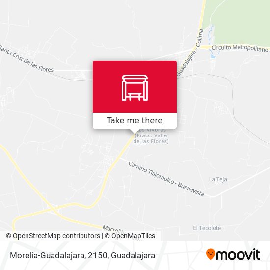 Morelia-Guadalajara, 2150 map