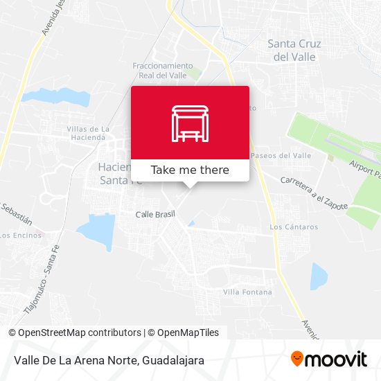 Mapa de Valle De La Arena Norte
