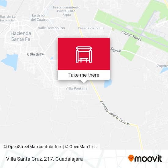 Villa Santa Cruz, 217 map