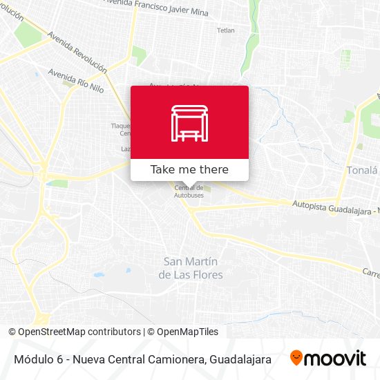 Mapa de Módulo 6 - Nueva Central Camionera
