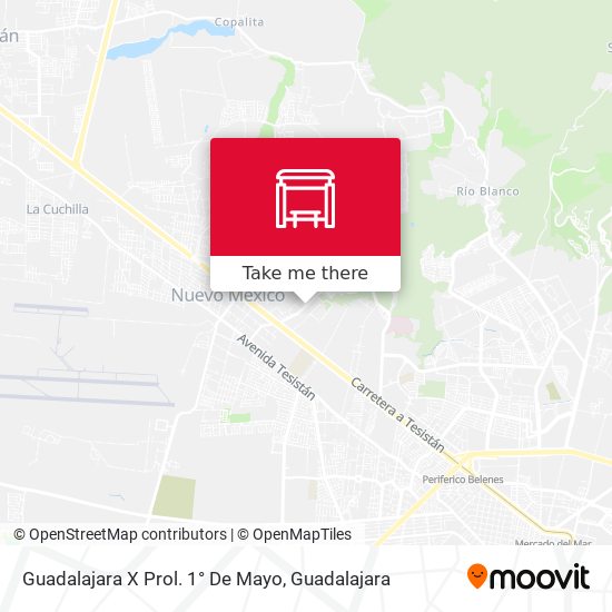 Guadalajara X Prol. 1° De Mayo map