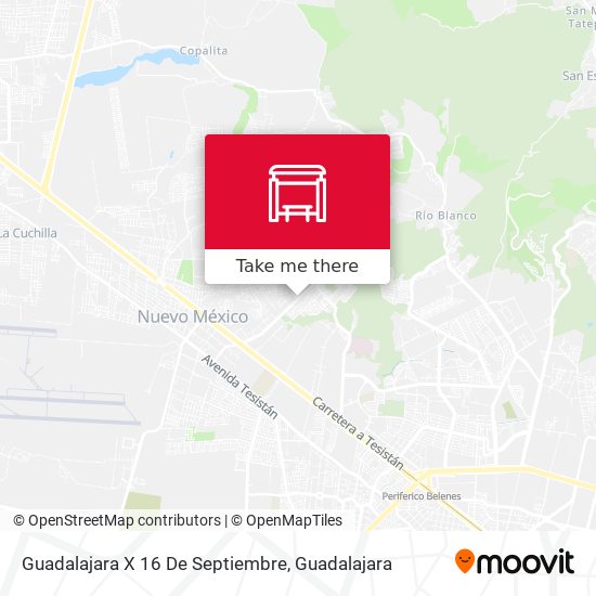 Mapa de Guadalajara X 16 De Septiembre
