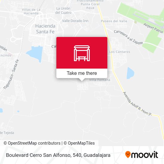 Mapa de Boulevard Cerro San Alfonso, 540