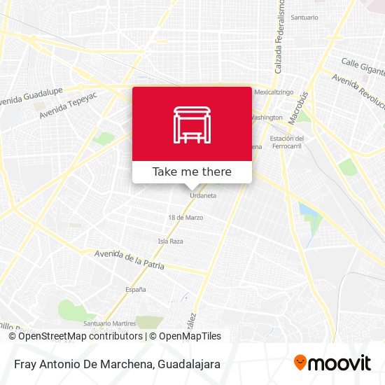 Fray Antonio De Marchena map