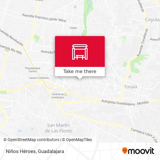 Niños Héroes map