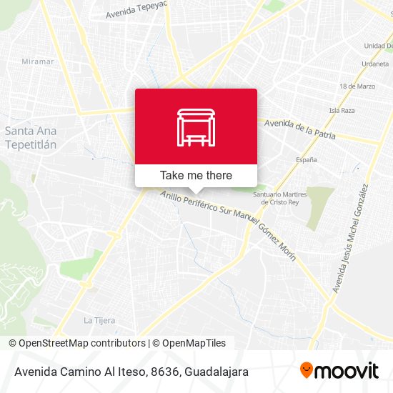 Avenida Camino Al Iteso, 8636 map