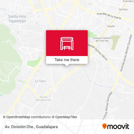 Av. División Ote. map