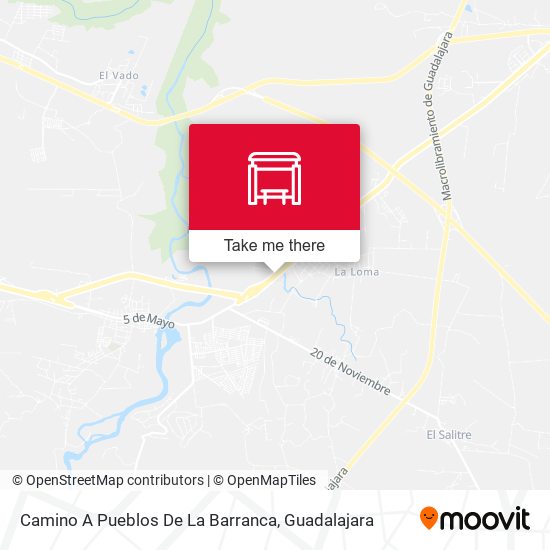 Mapa de Camino A Pueblos De La Barranca